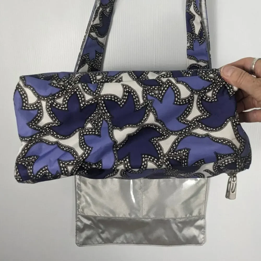 Ju Ju Be Happy Better Be Lace Diaper Bag Purple Floral Baby Bag Changing Pad